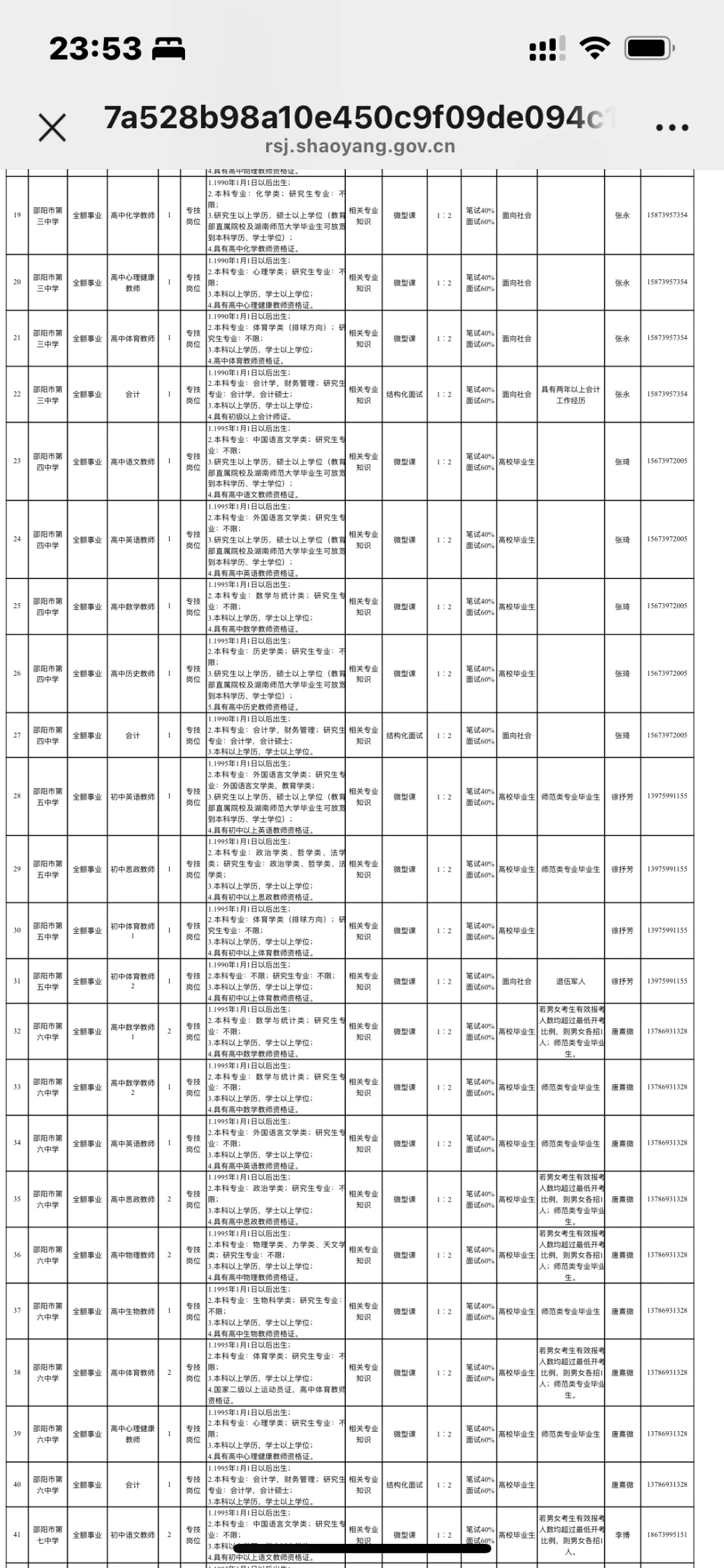 2025年邵阳市市直教师招聘第一弹