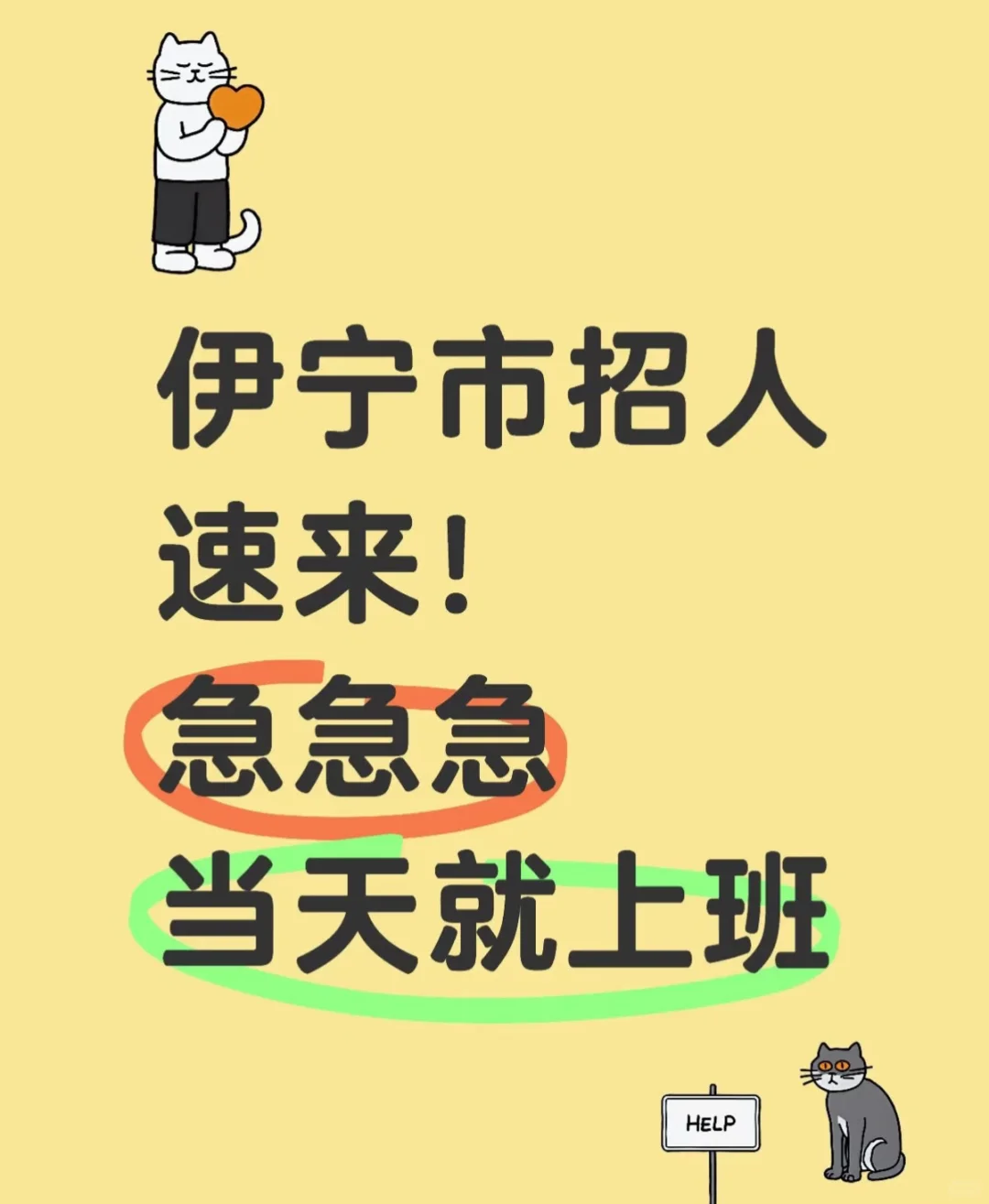 伊宁市工作招人啦