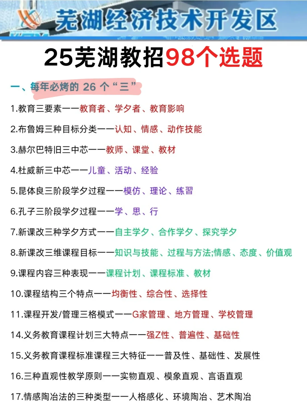 别裸考！6.2芜湖教招3h（极简版）保底86分