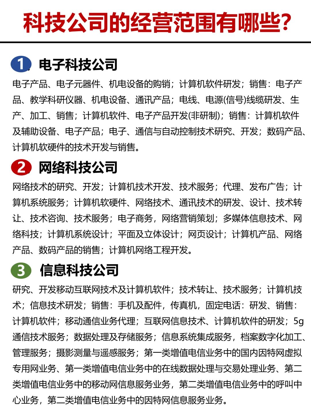 做科技公司需要考虑的经营范围