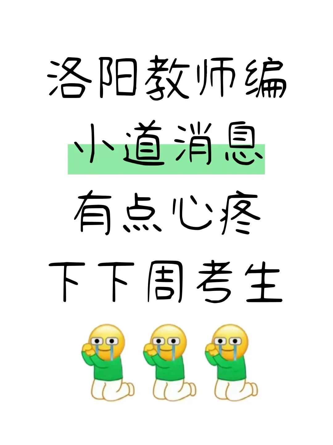 25洛阳教招小道消息，有点心疼下下周考生