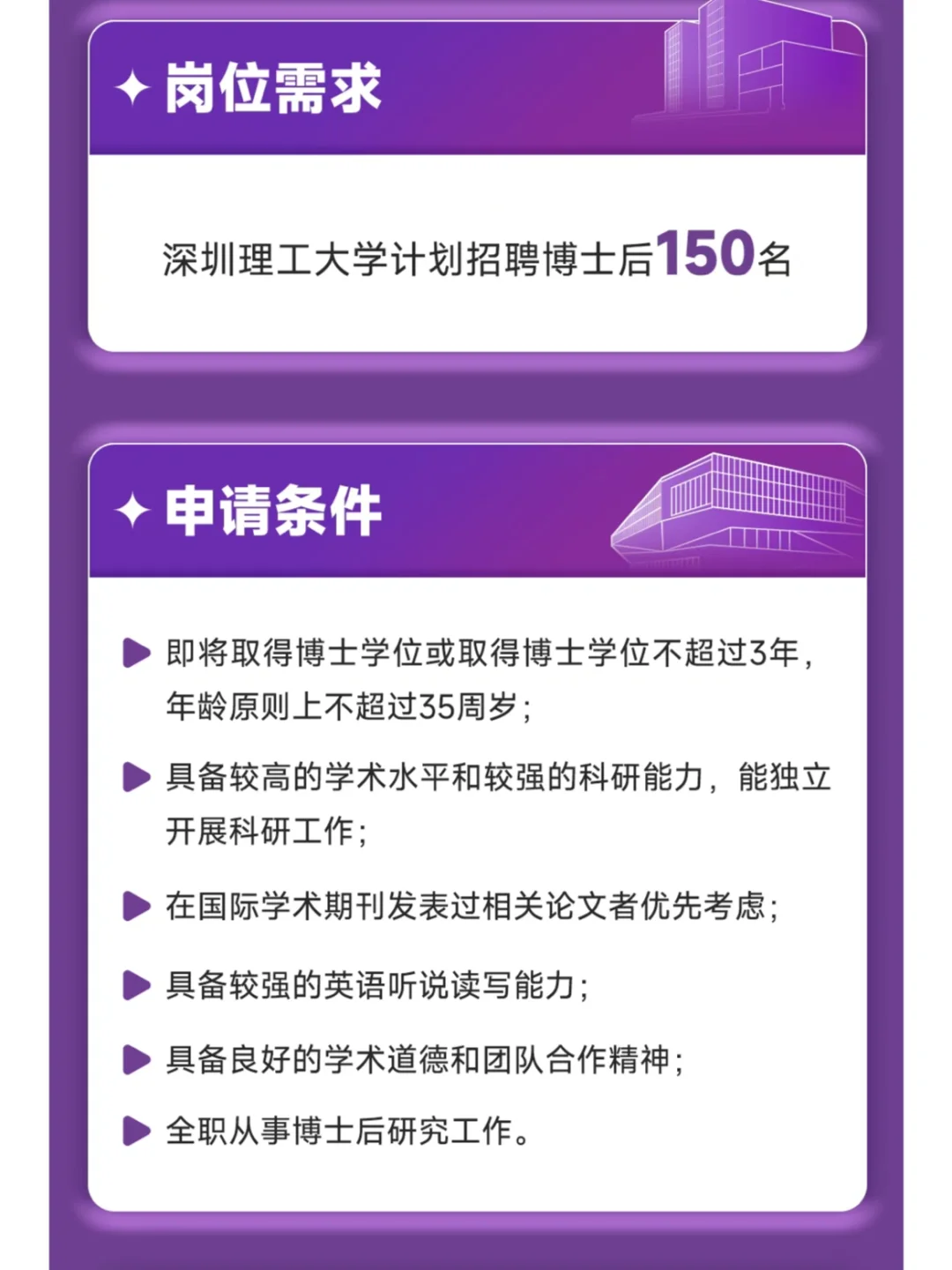 深圳丨招150名博后，年薪55W