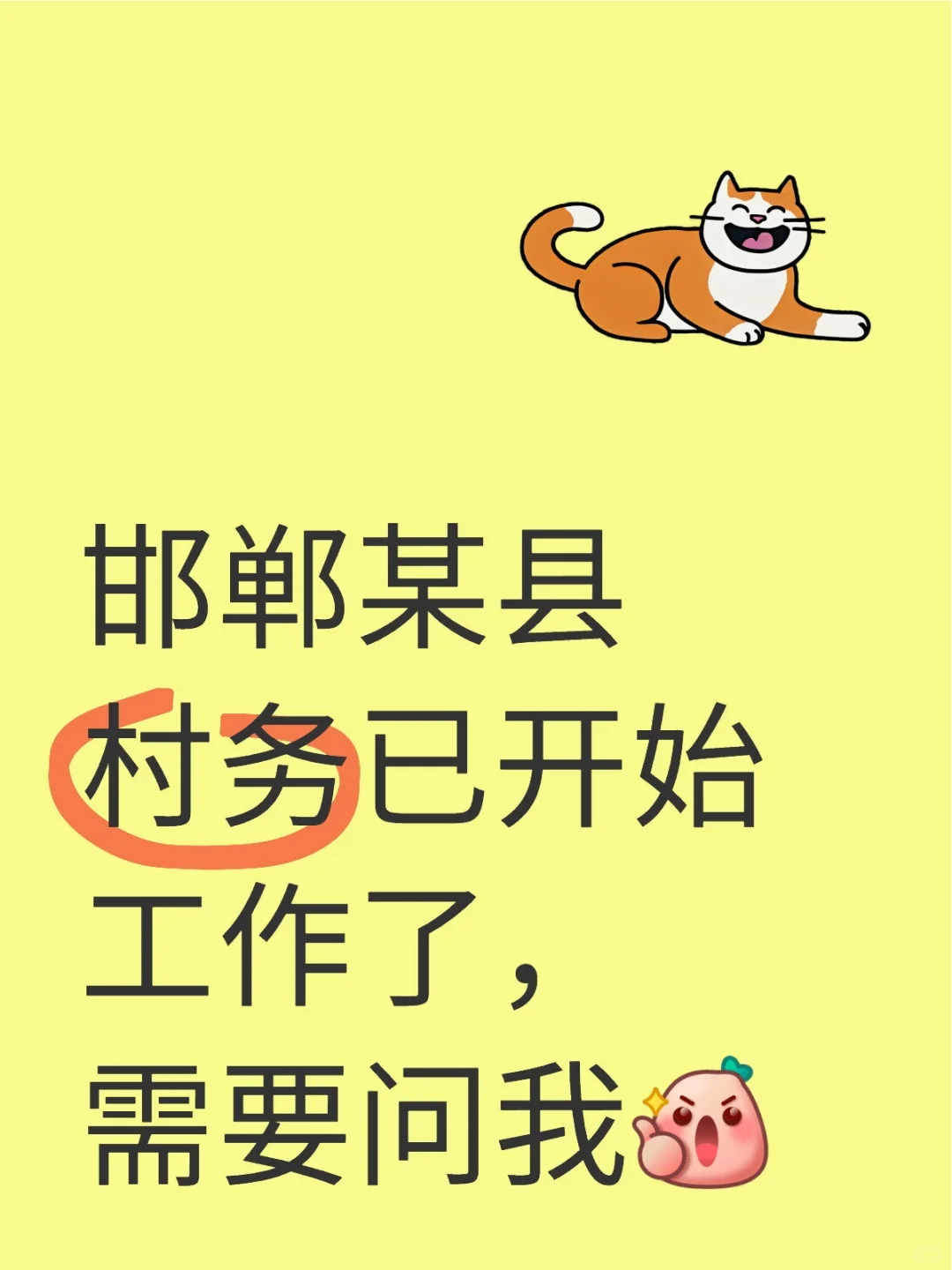 成安县村务已经工作一周了!