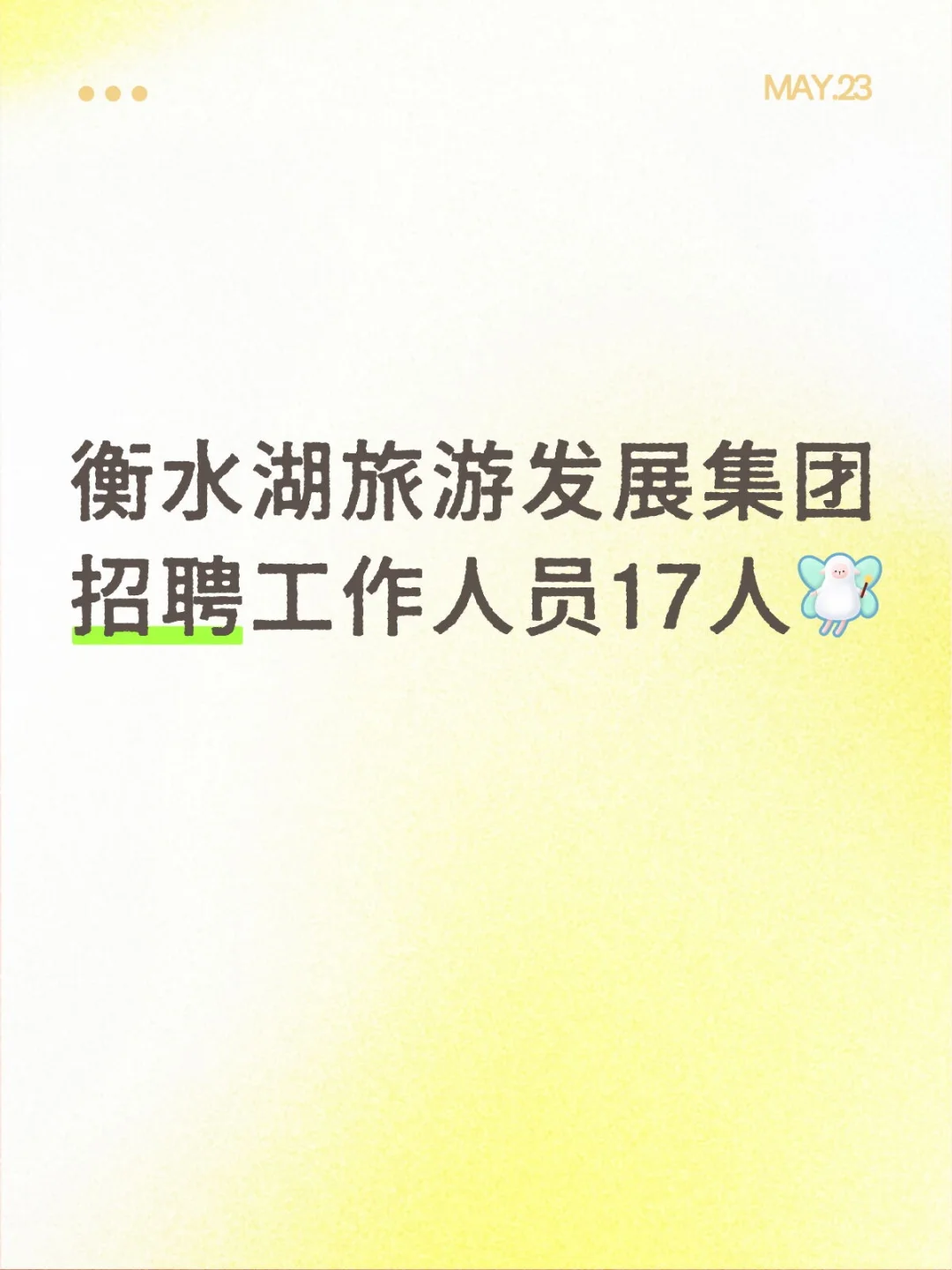 衡水湖旅游发展集团招聘工作人员17人