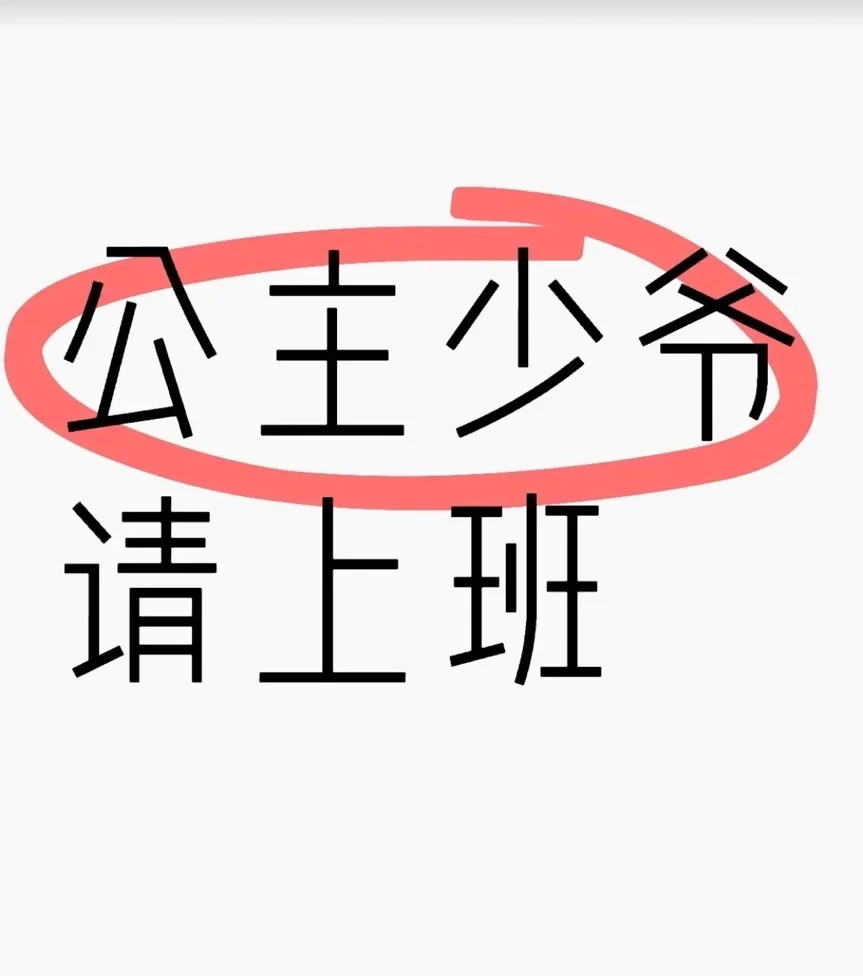 公主少爷请上班！！！