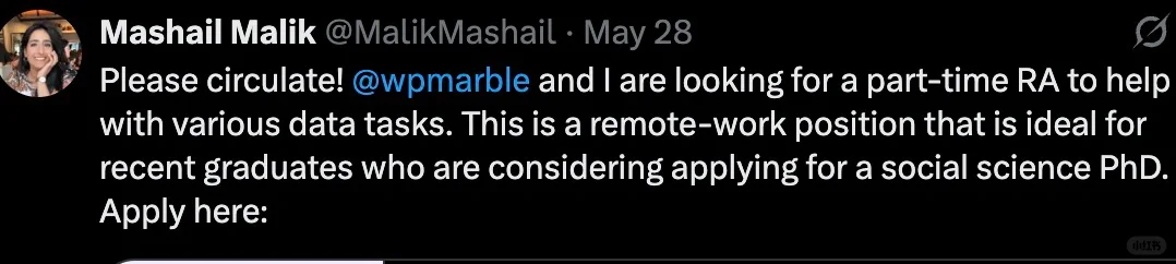 哈佛大学兼职远程研究助理机会