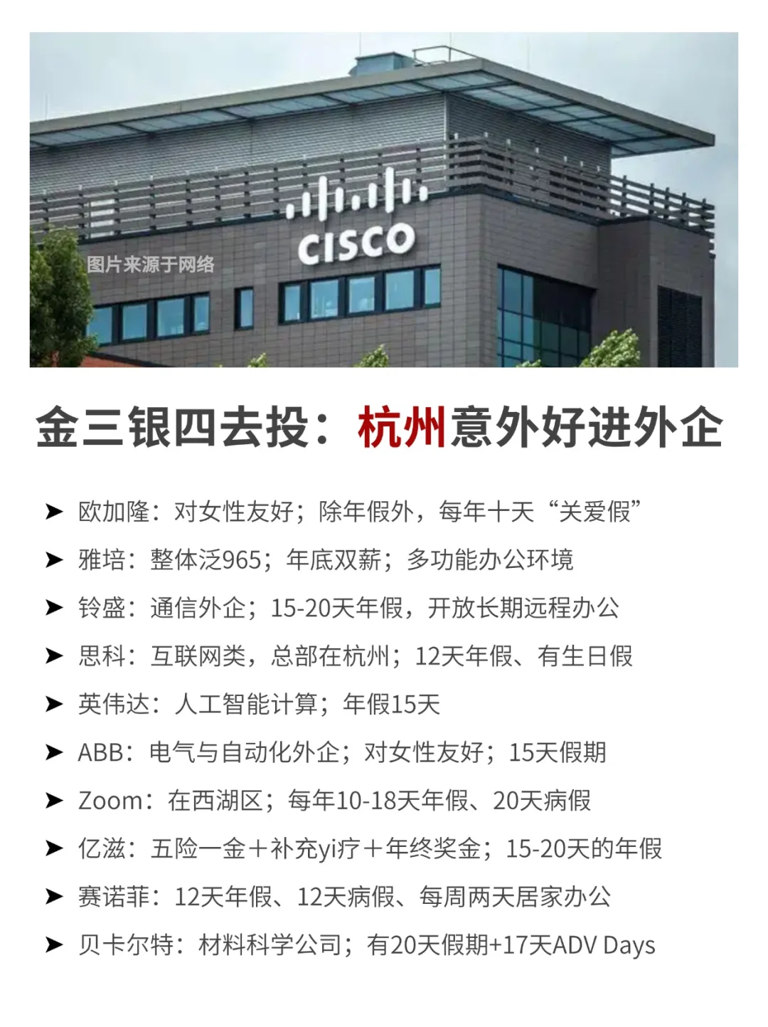 金三银四去投：杭州意外好进外企