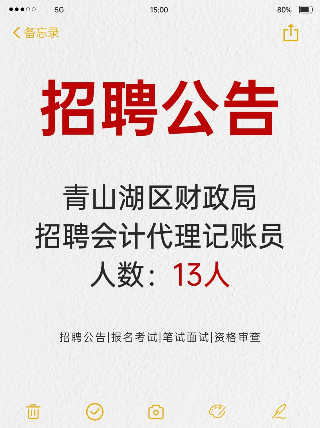 2025年青山湖区财政局招聘13人公告