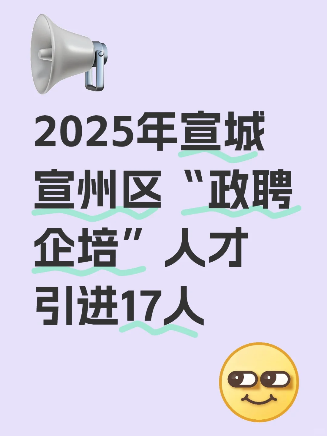2025年宣城宣州区“政聘企培”人才引进17人
