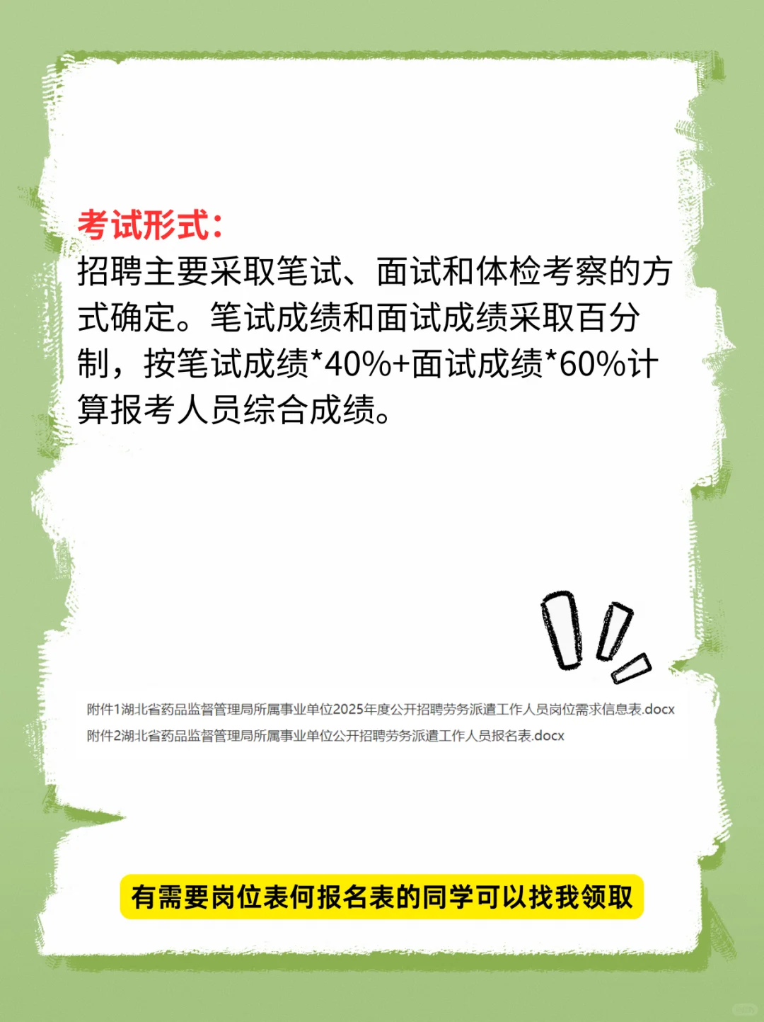 6月3日招聘公告，湖北药品监管局招12人！