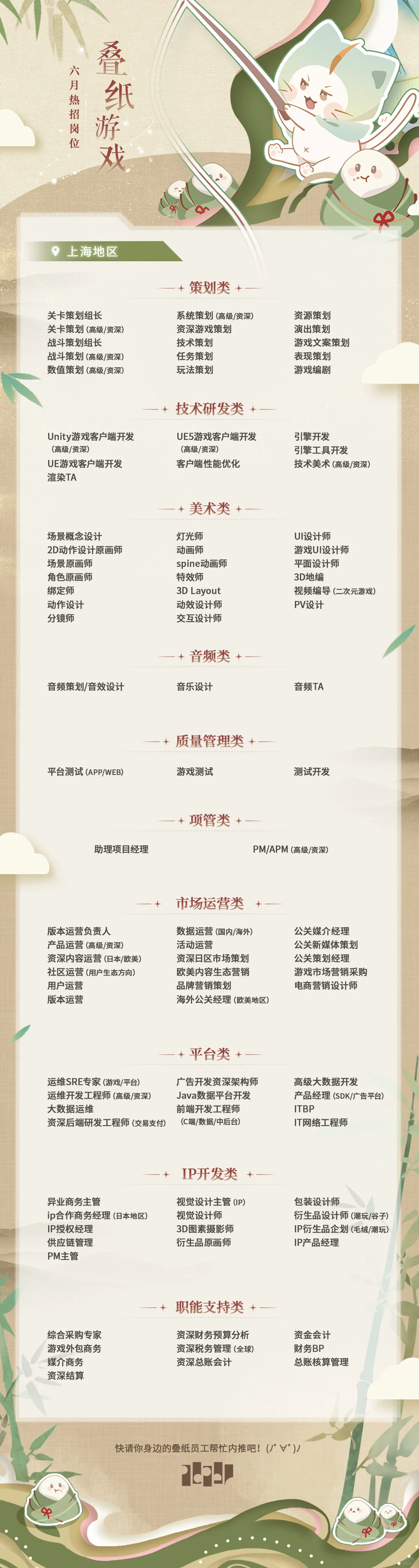 叠纸六月岗位内推