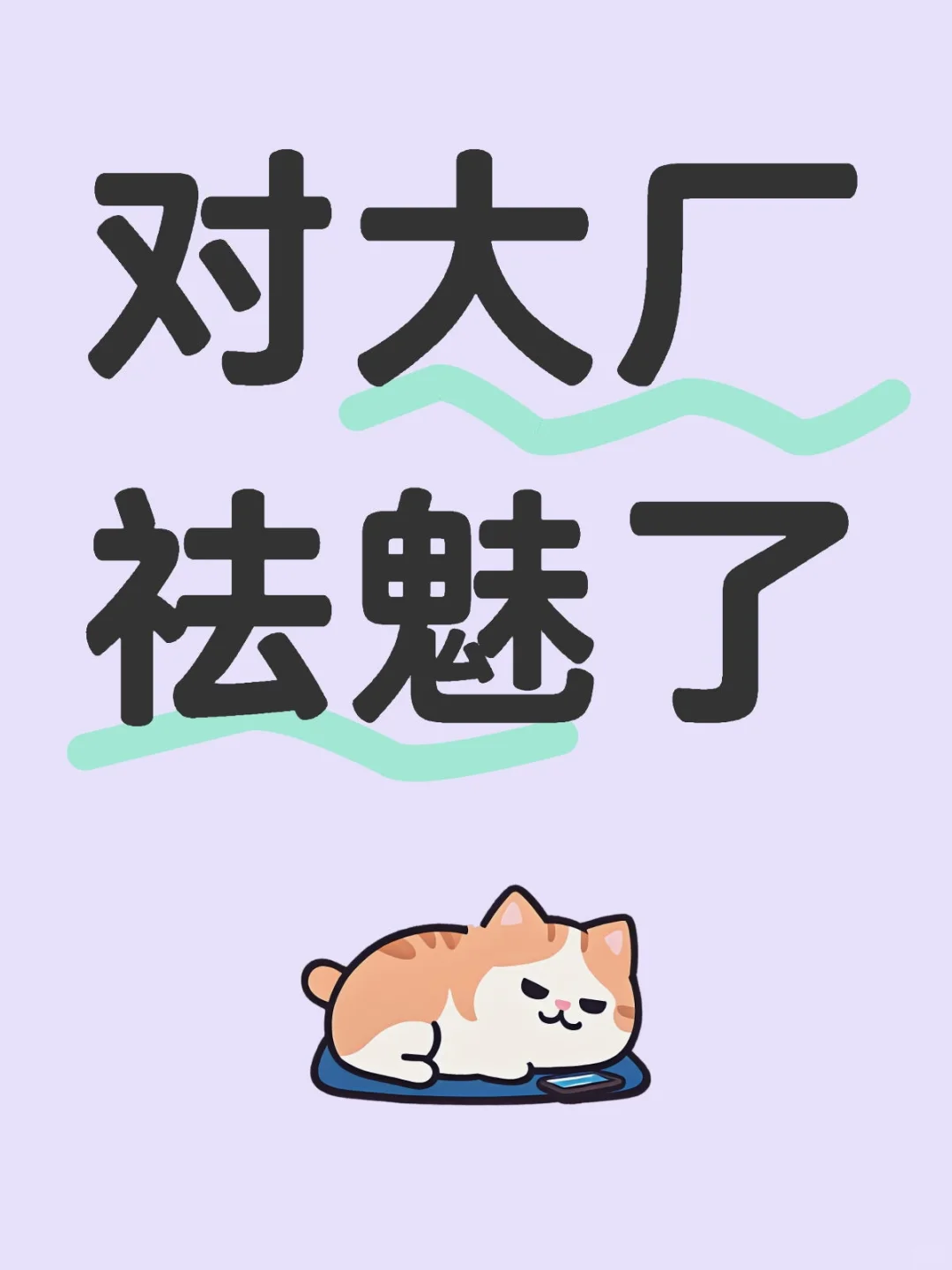 对大厂祛魅了