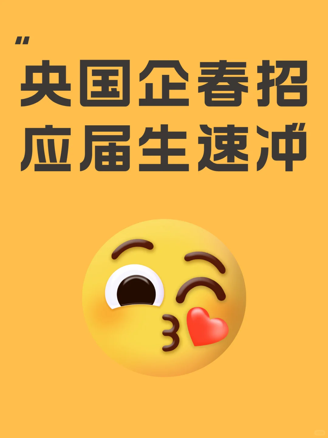 # 央国企春招应届生速冲✨