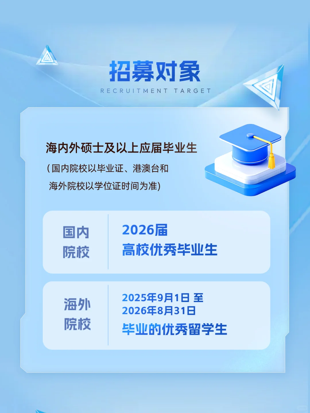 招人啦！@2026届毕业生看过来👀