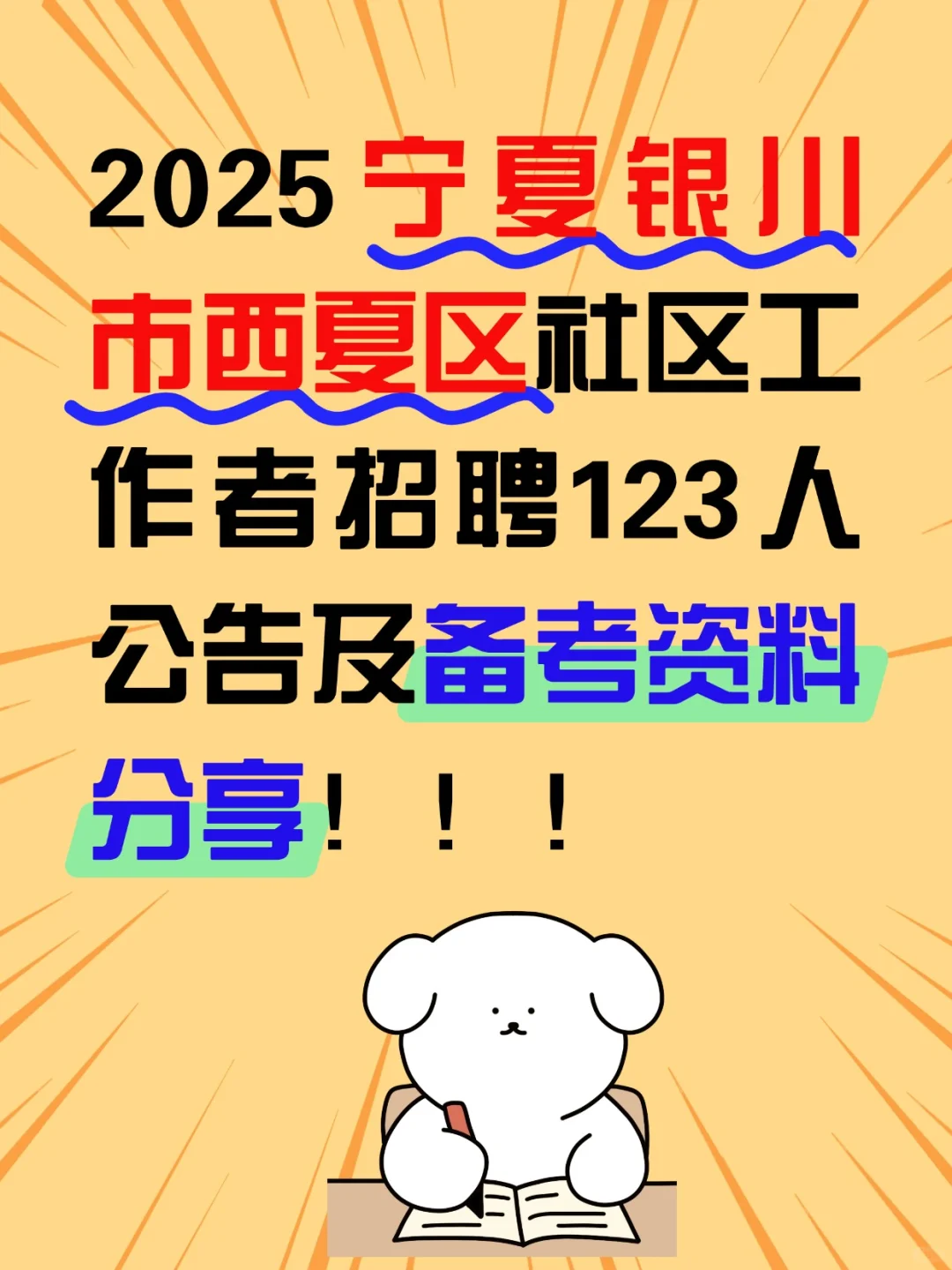 2025银川西夏区社区工作者招聘考试备考资料