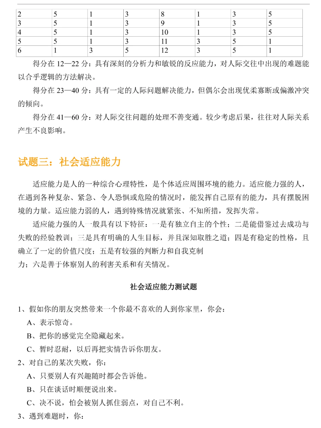 不藏了🔥招聘常用的人才测评试题，拿去❗