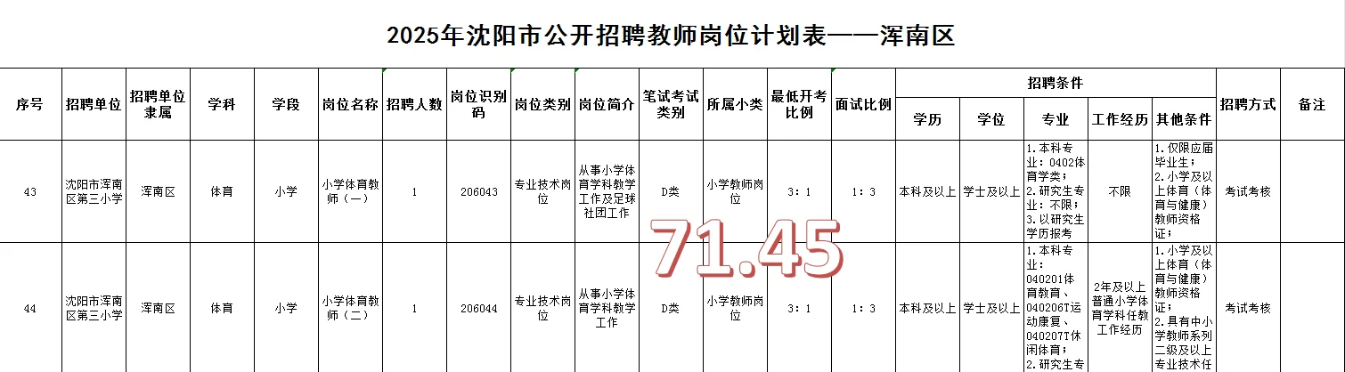 沈阳教招~~浑南区几个神仙岗！！！