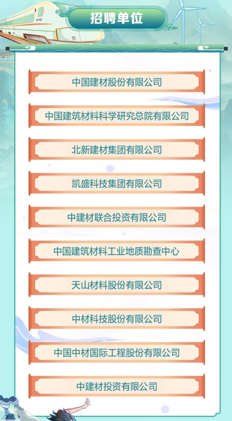 中国建材集团2025夏季校园招聘