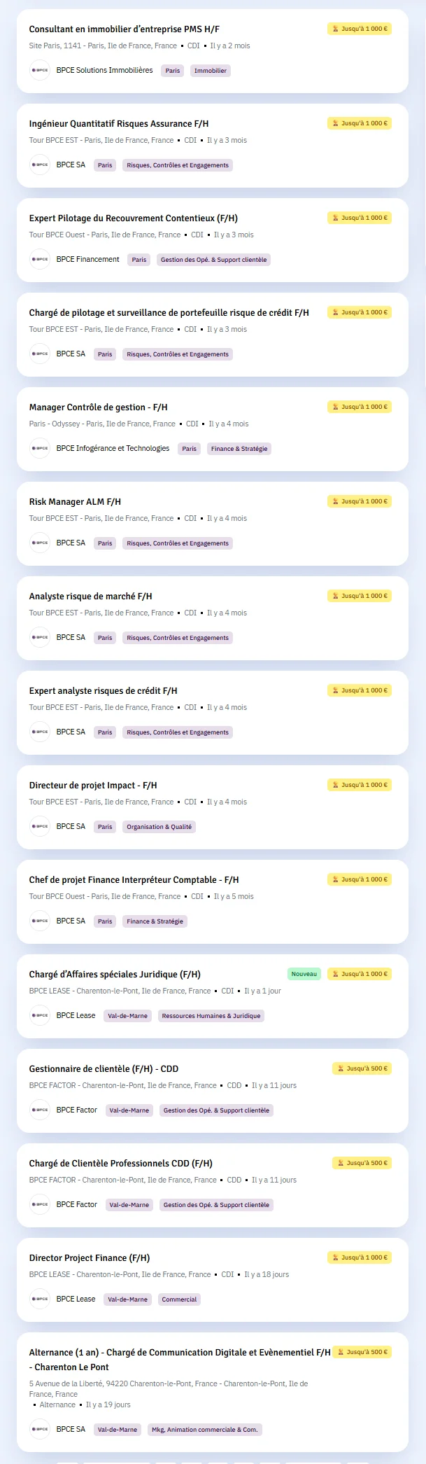 🇫🇷 | BPCE 银行学徒CDI内推