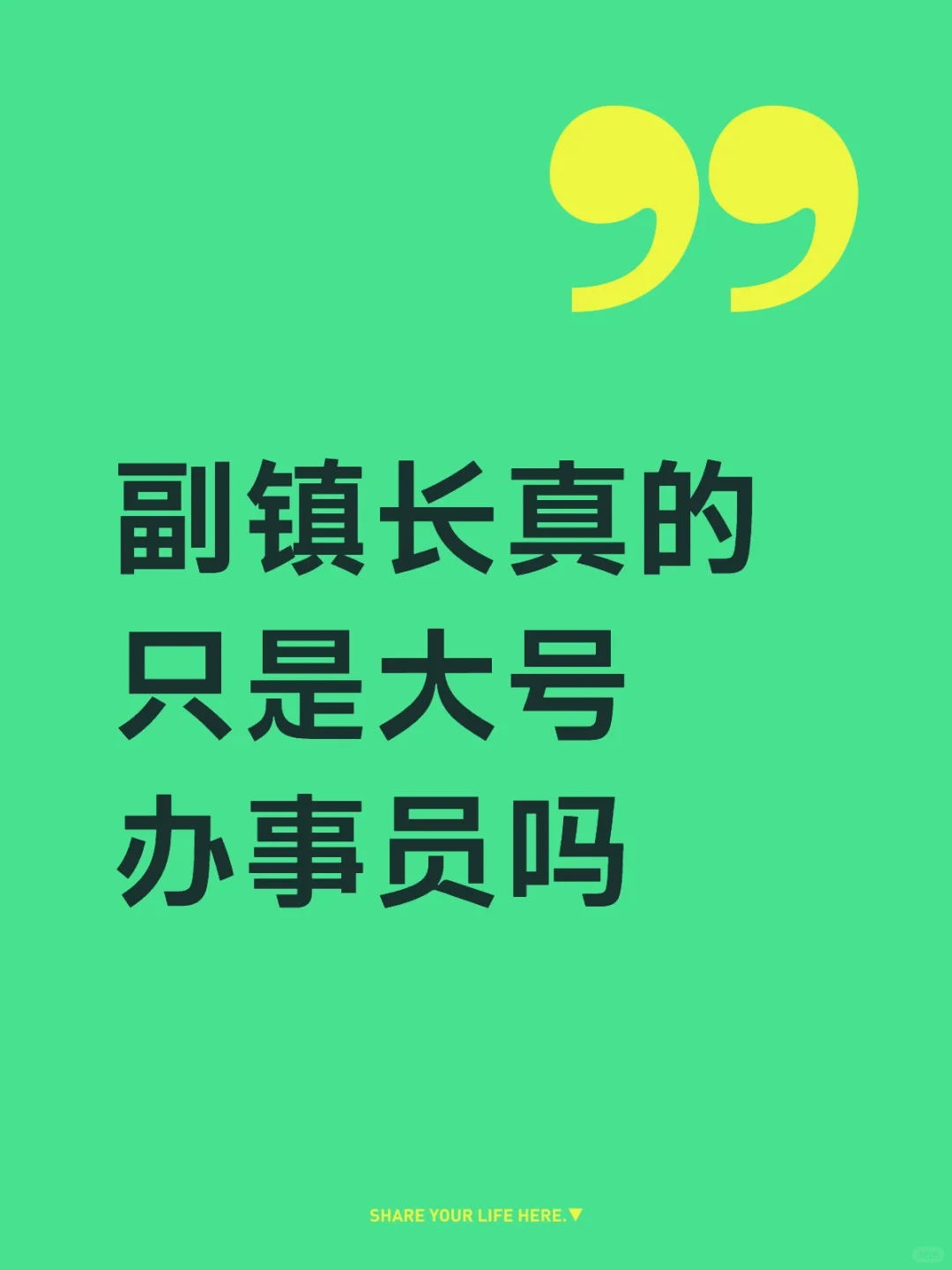副镇长只是办事员