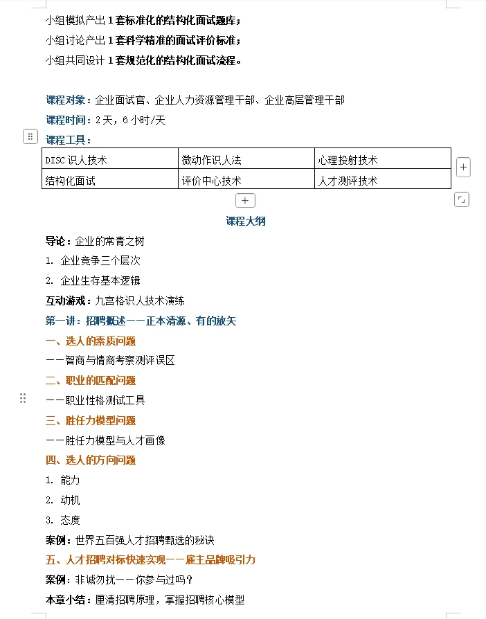 【高效精准招聘与甄选技术】