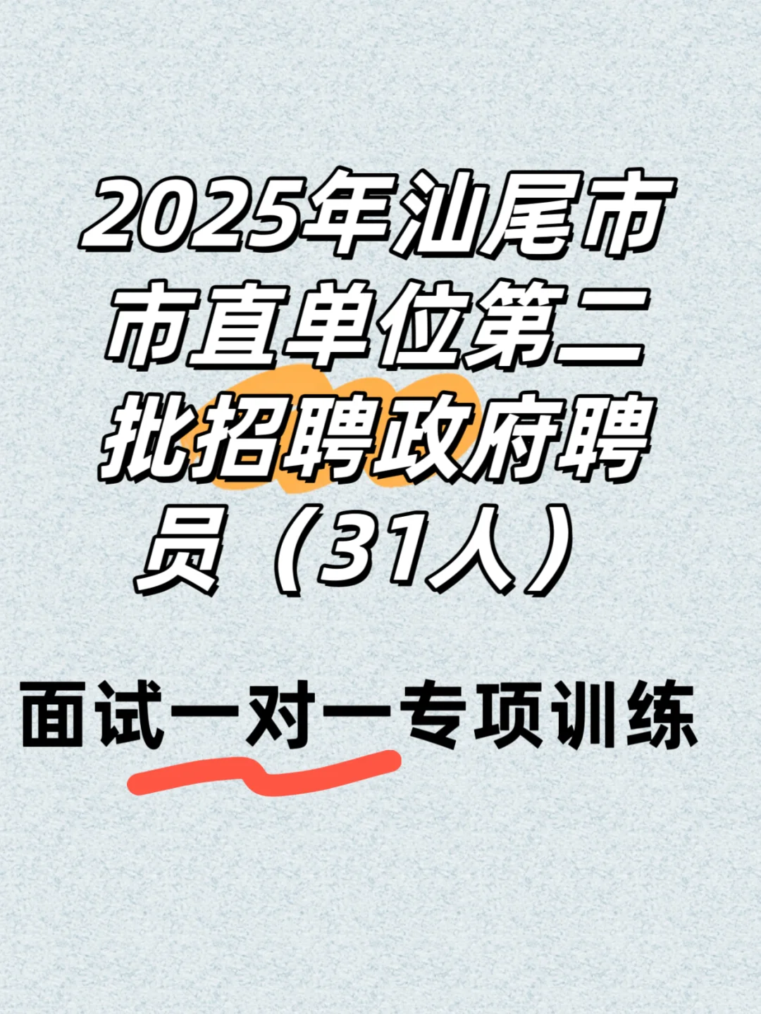 2025年汕尾市市直单位第二批招聘政府聘用（3