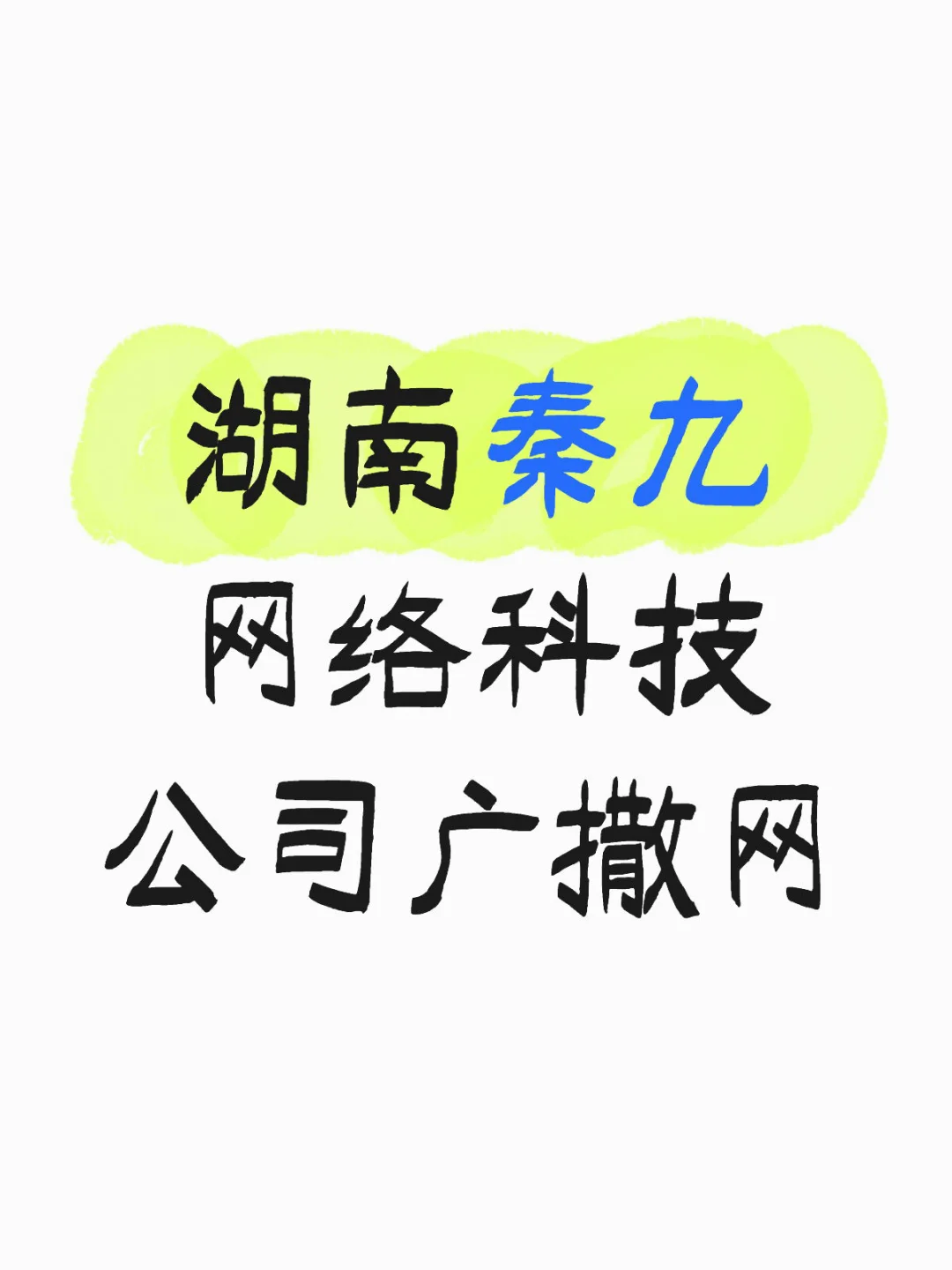 湖南秦九网络科技公司广撒网