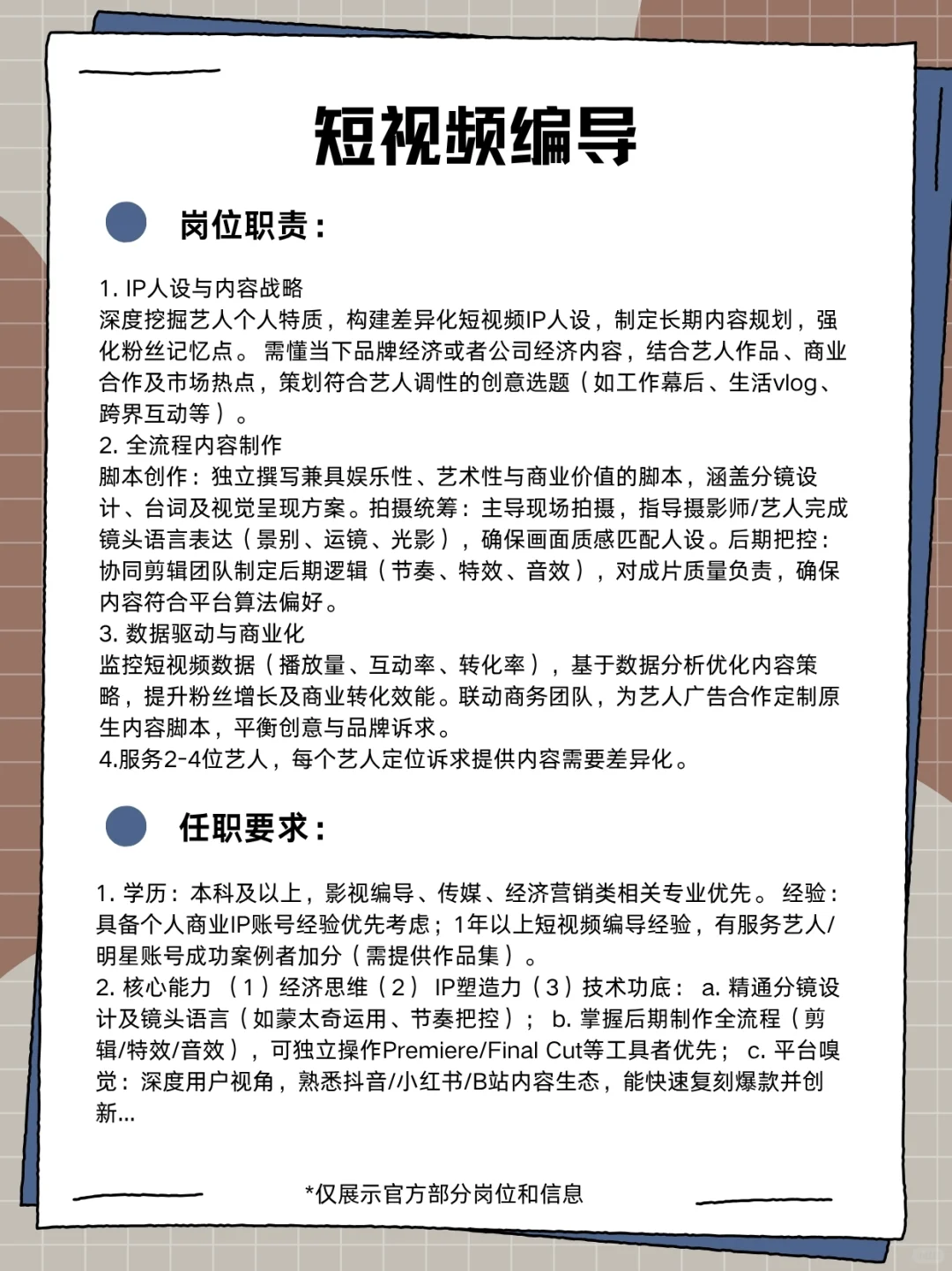周翊然公司招人啦😍新媒体人狂喜💥