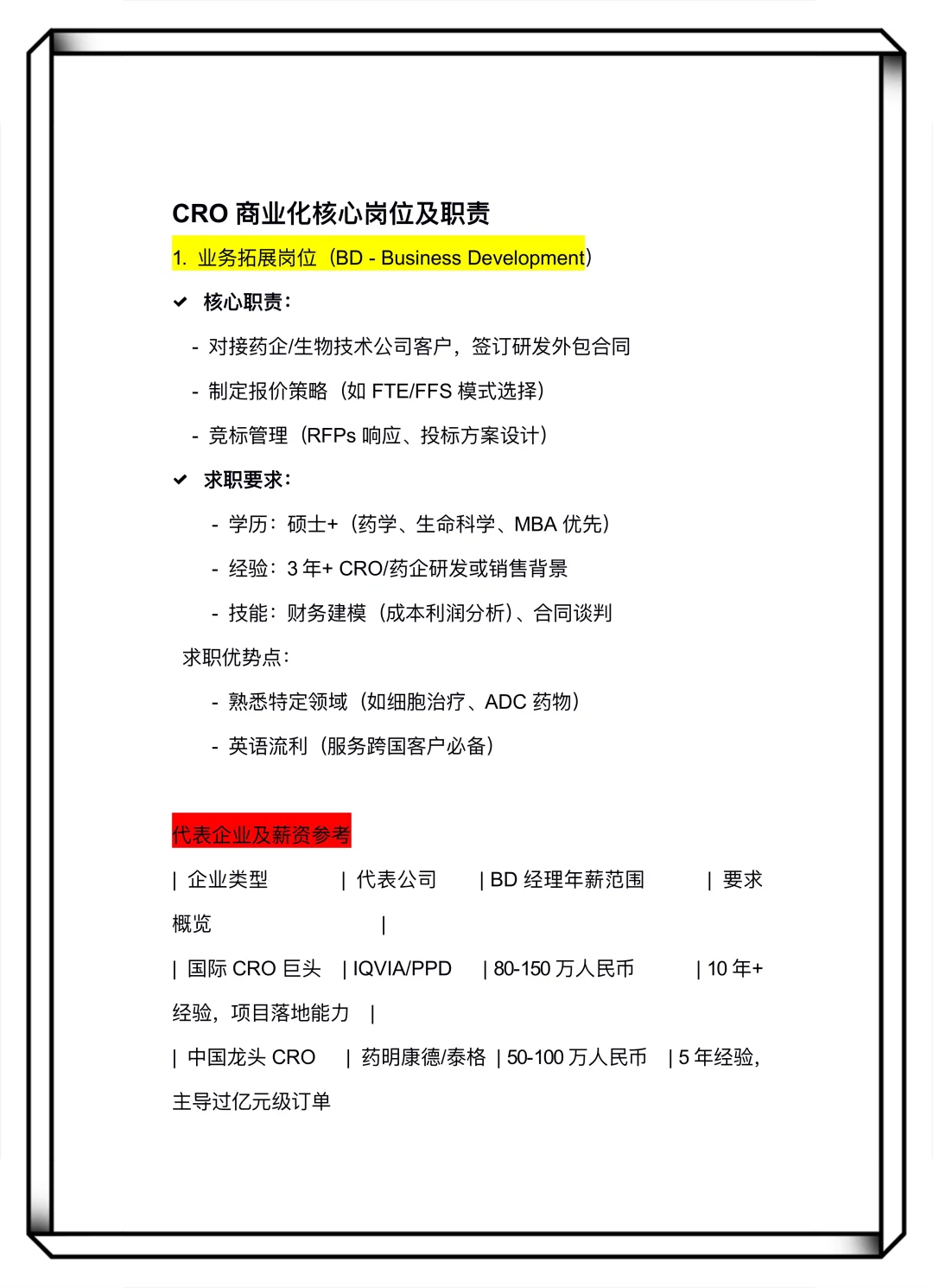CRO公司求职岗位大揭秘 | 附岗位职责