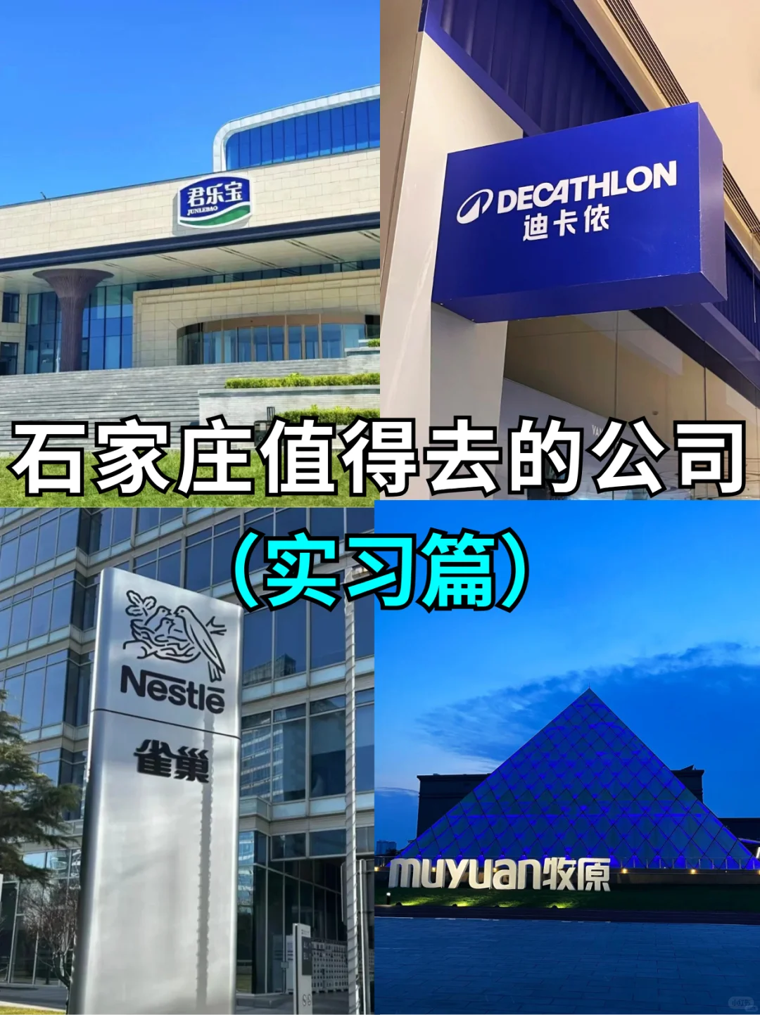 石家庄实习必投公司！大专有岗可转正！