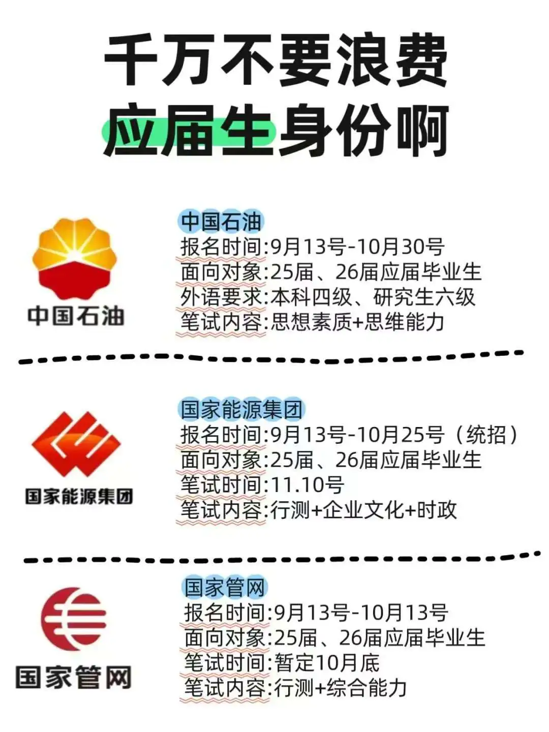 26国央企秋招，应届生必投