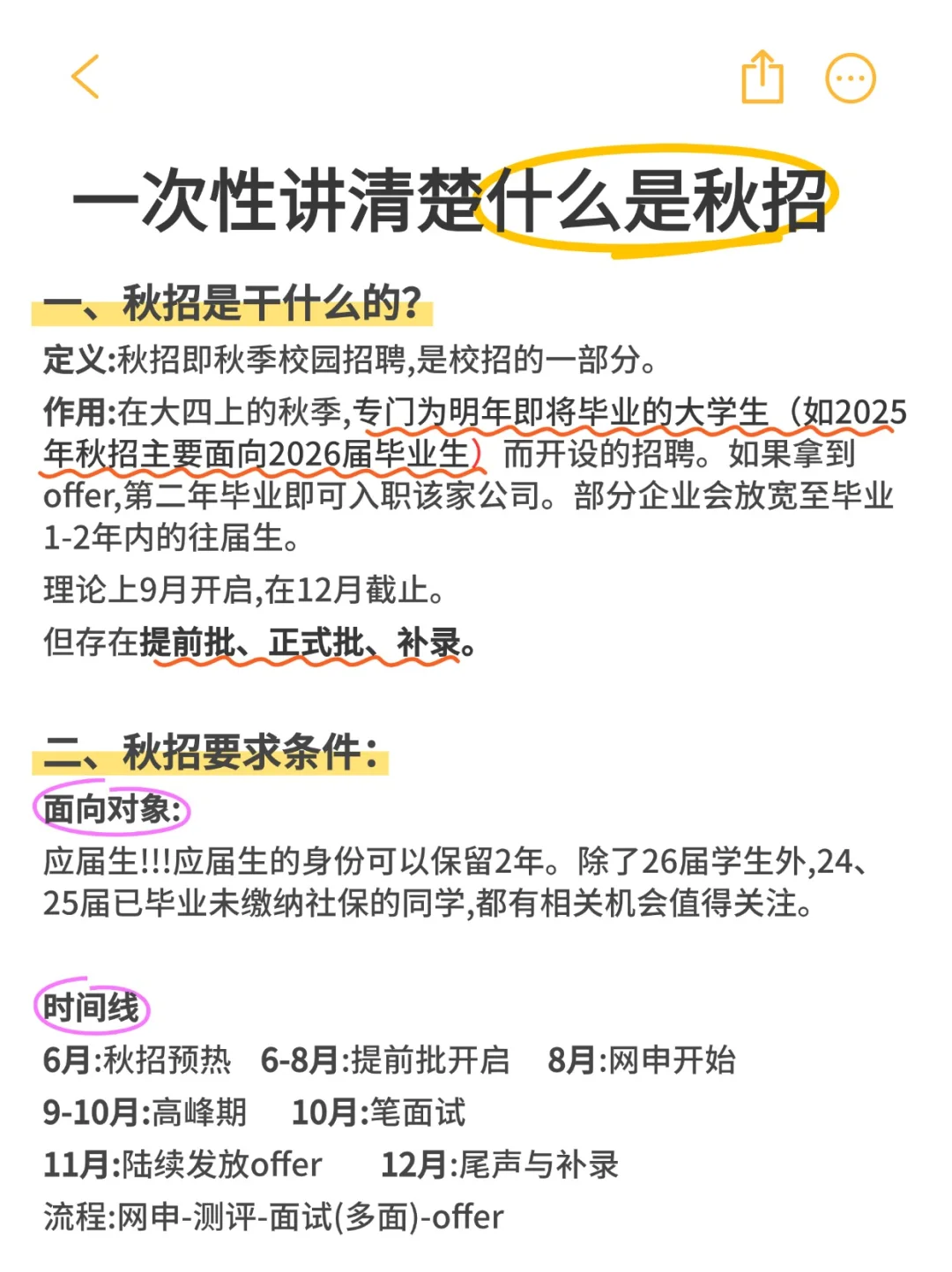 一次性讲清楚什么是秋招✍🏻
