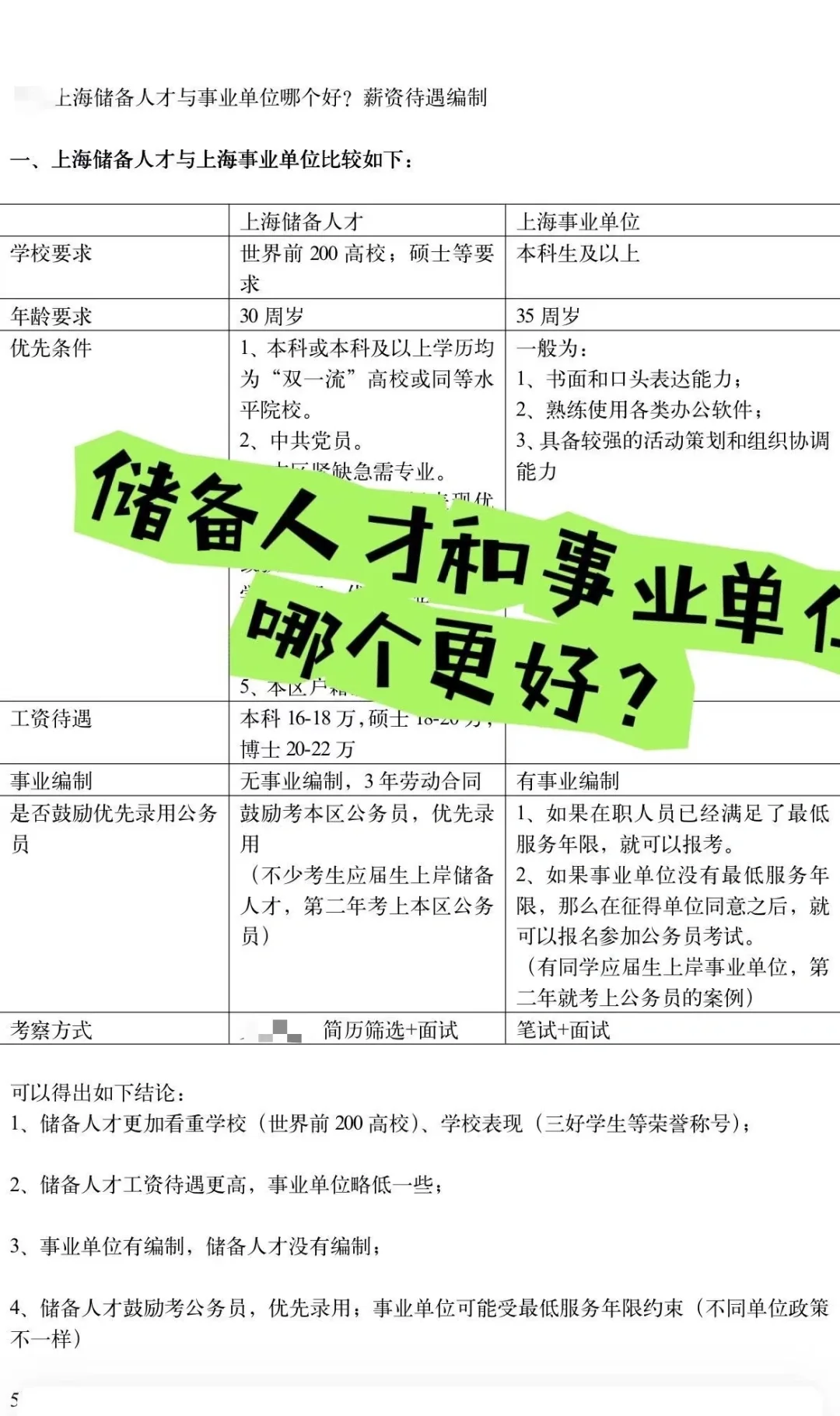 储备人才和&事业单位，哪个好？