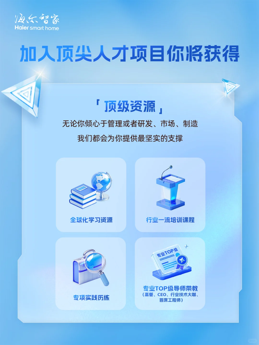 海尔智家2026届顶尖人才项目正式启动！