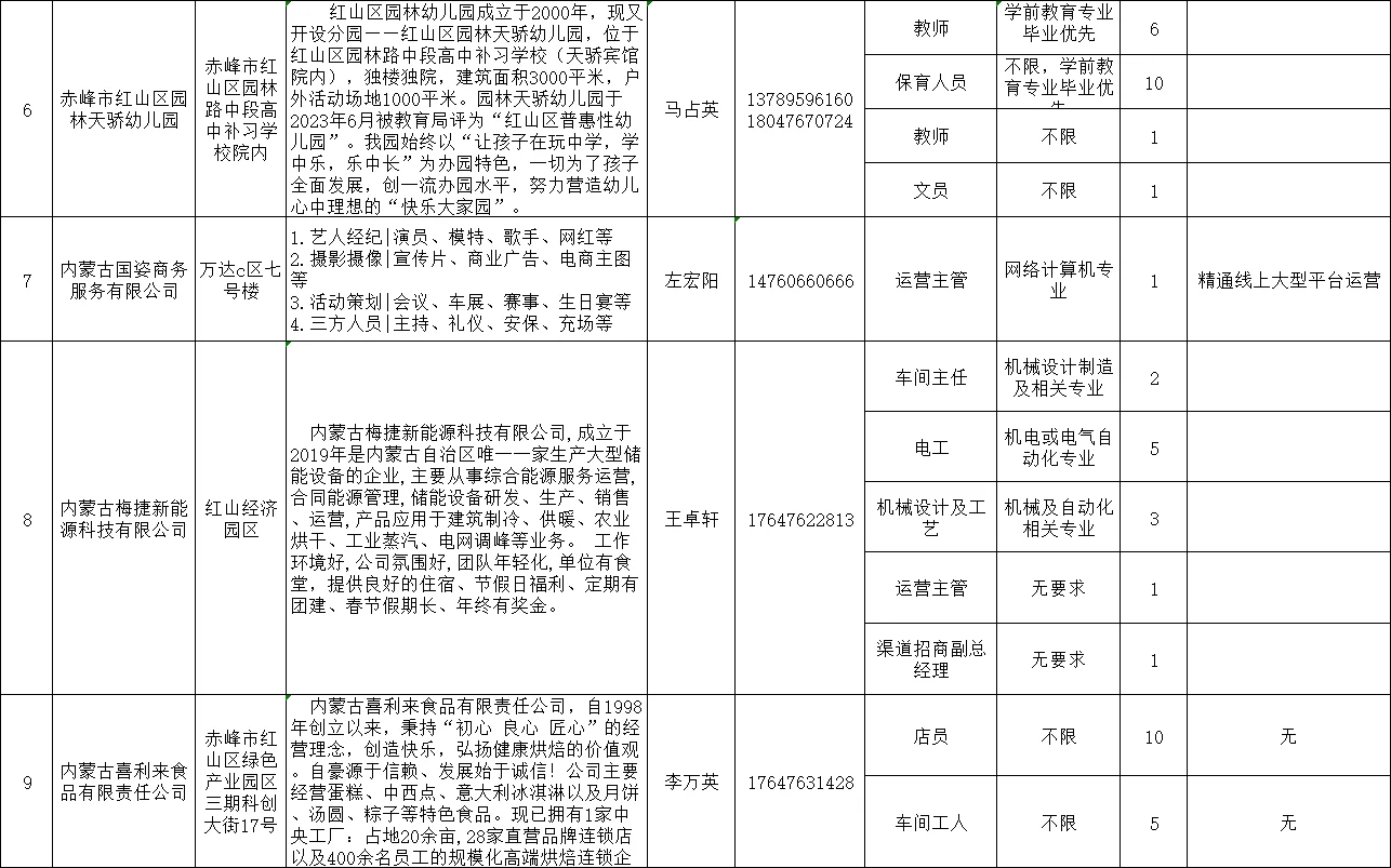 红山区2025年度人才储备岗位需求目录