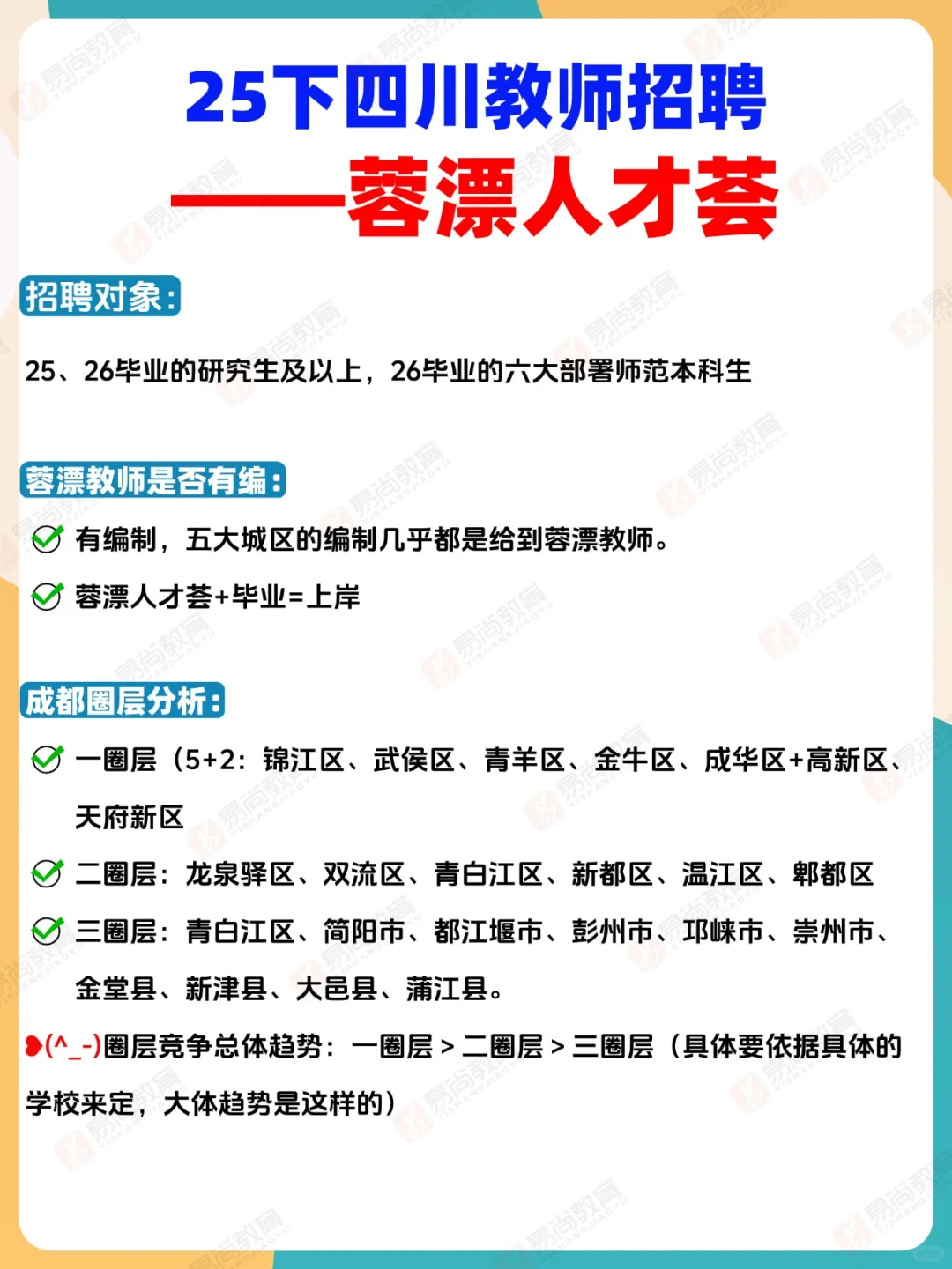 🔥25下四川教师招聘——蓉漂人才荟