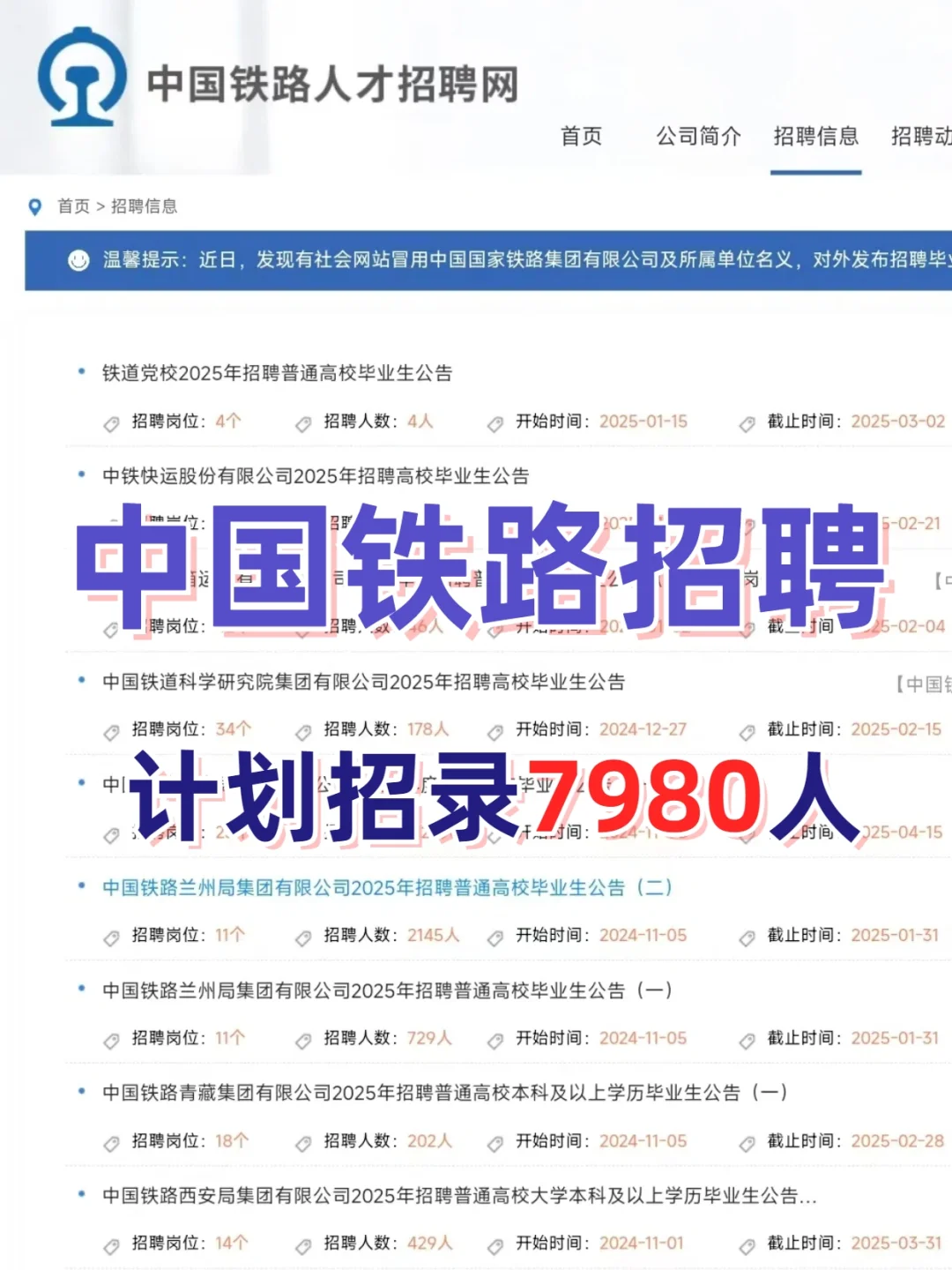 中国铁路25年人才招聘新增消息，快看呀！