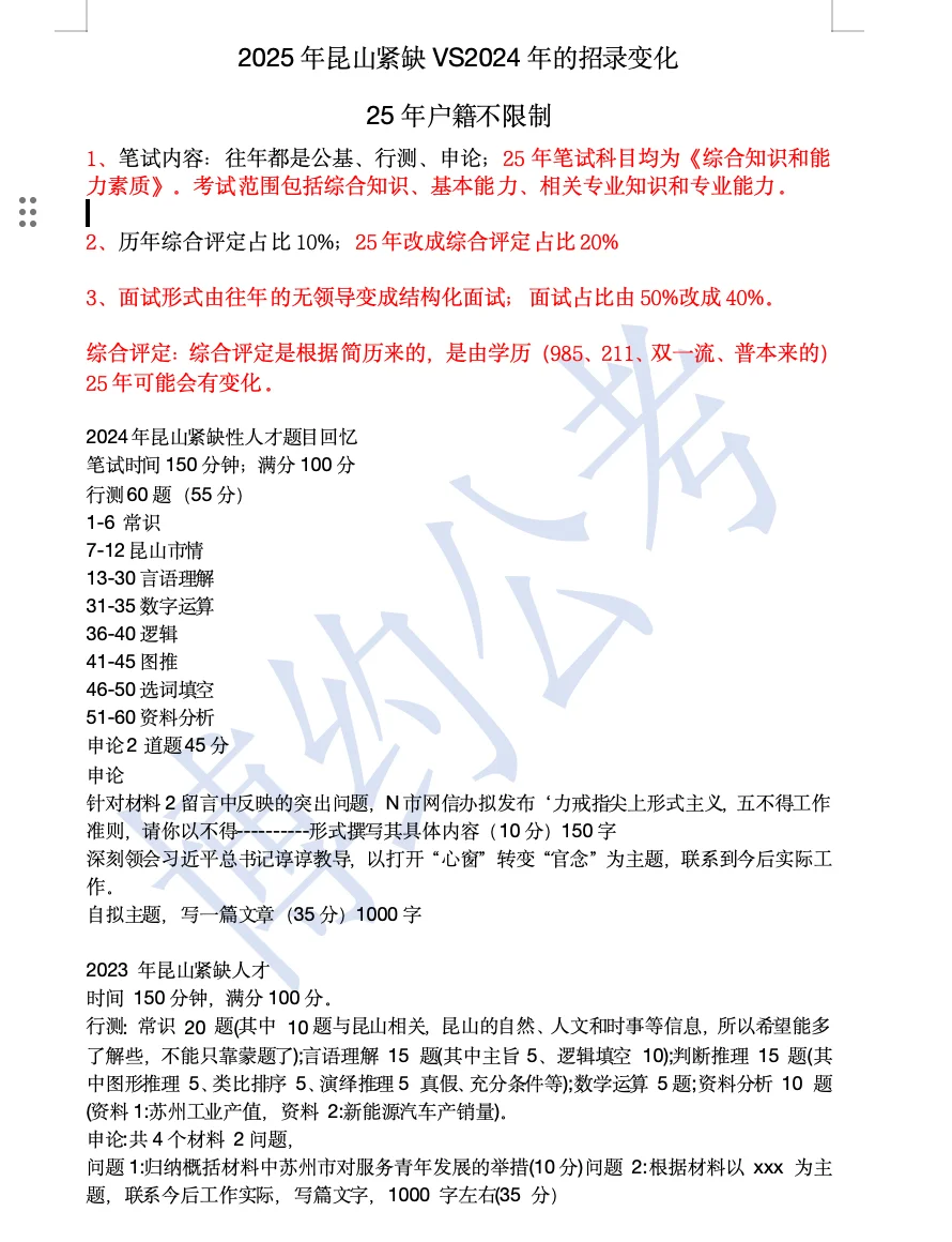考昆山紧缺这些必看