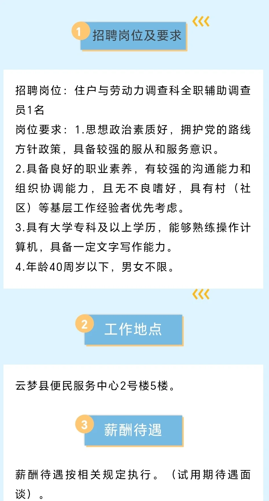 云梦县国家统计局招聘