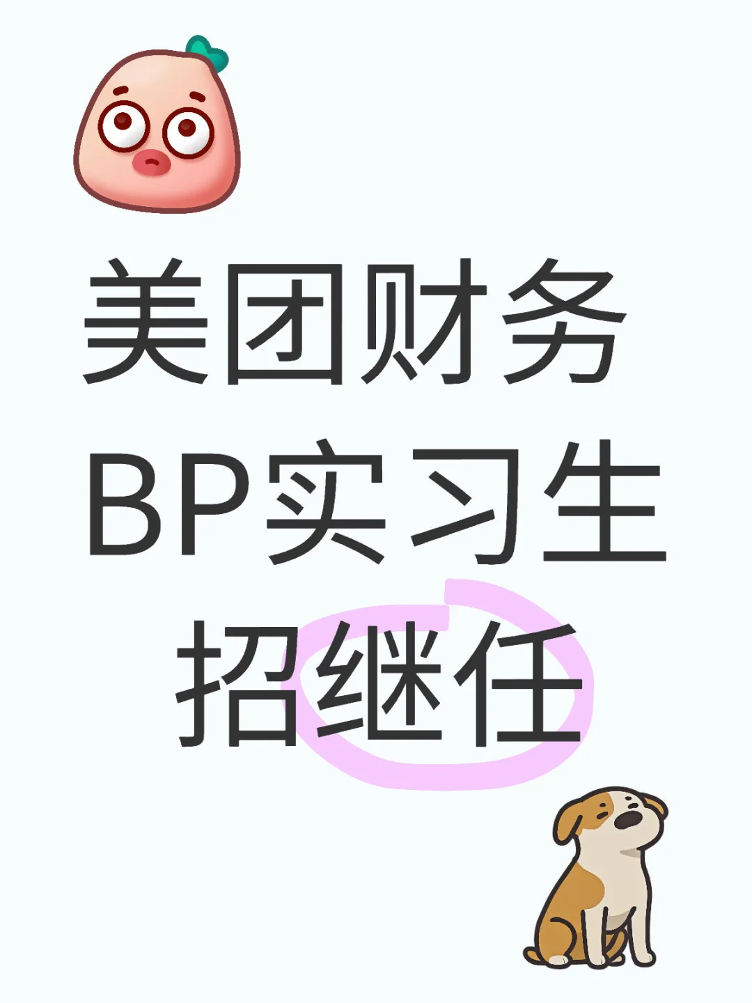 美团财务BP实习生 招继任