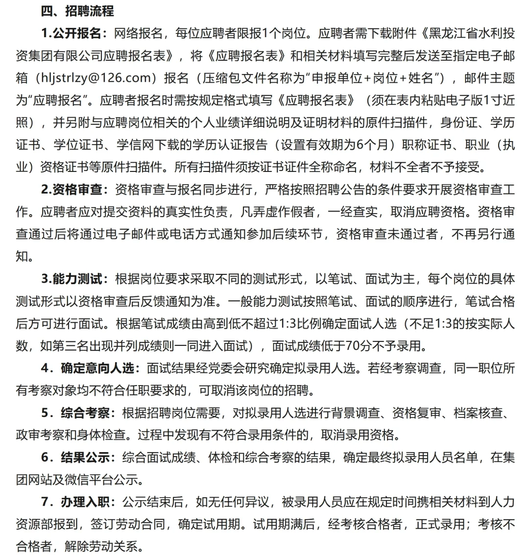 2025年水投集团黑龙江招20人