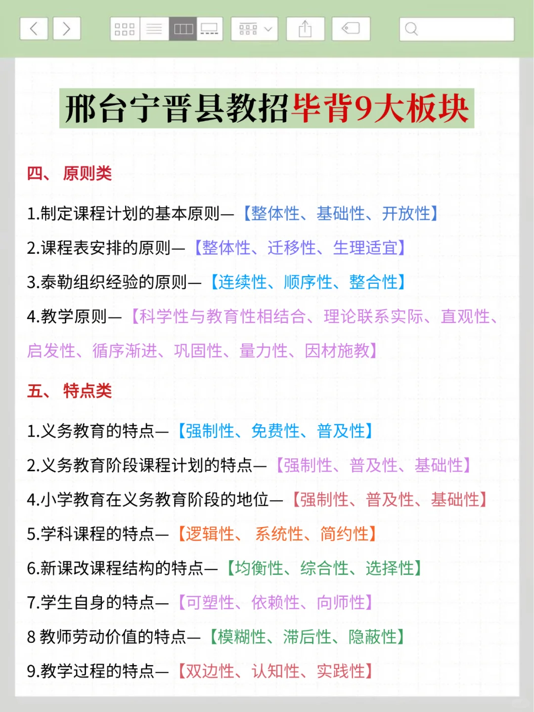 7.19宁晋县教师招聘选择题无非就这100道