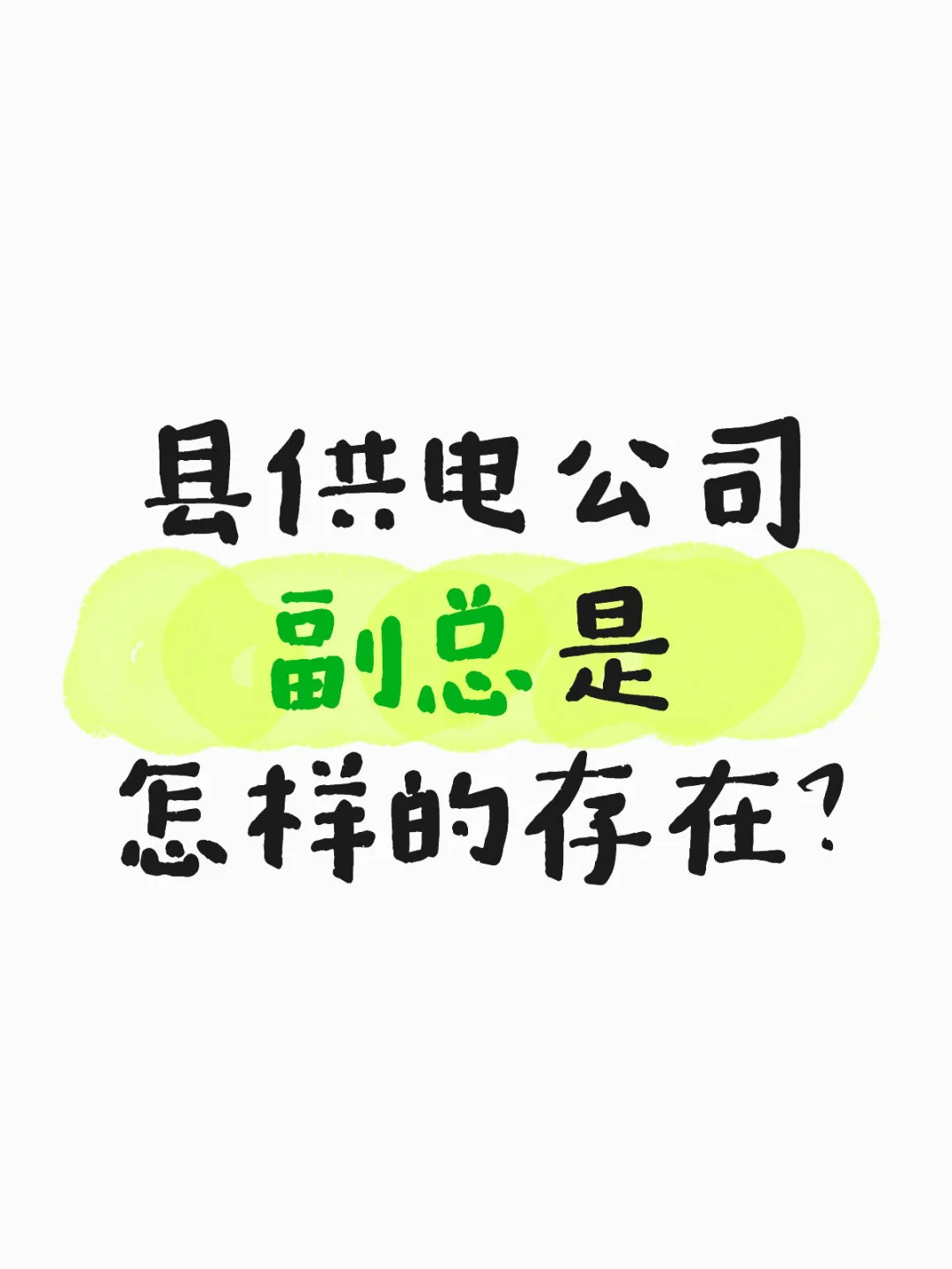 县供电公司副总是怎样的存在？