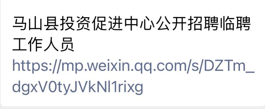 马山县投资促进中心招聘啦