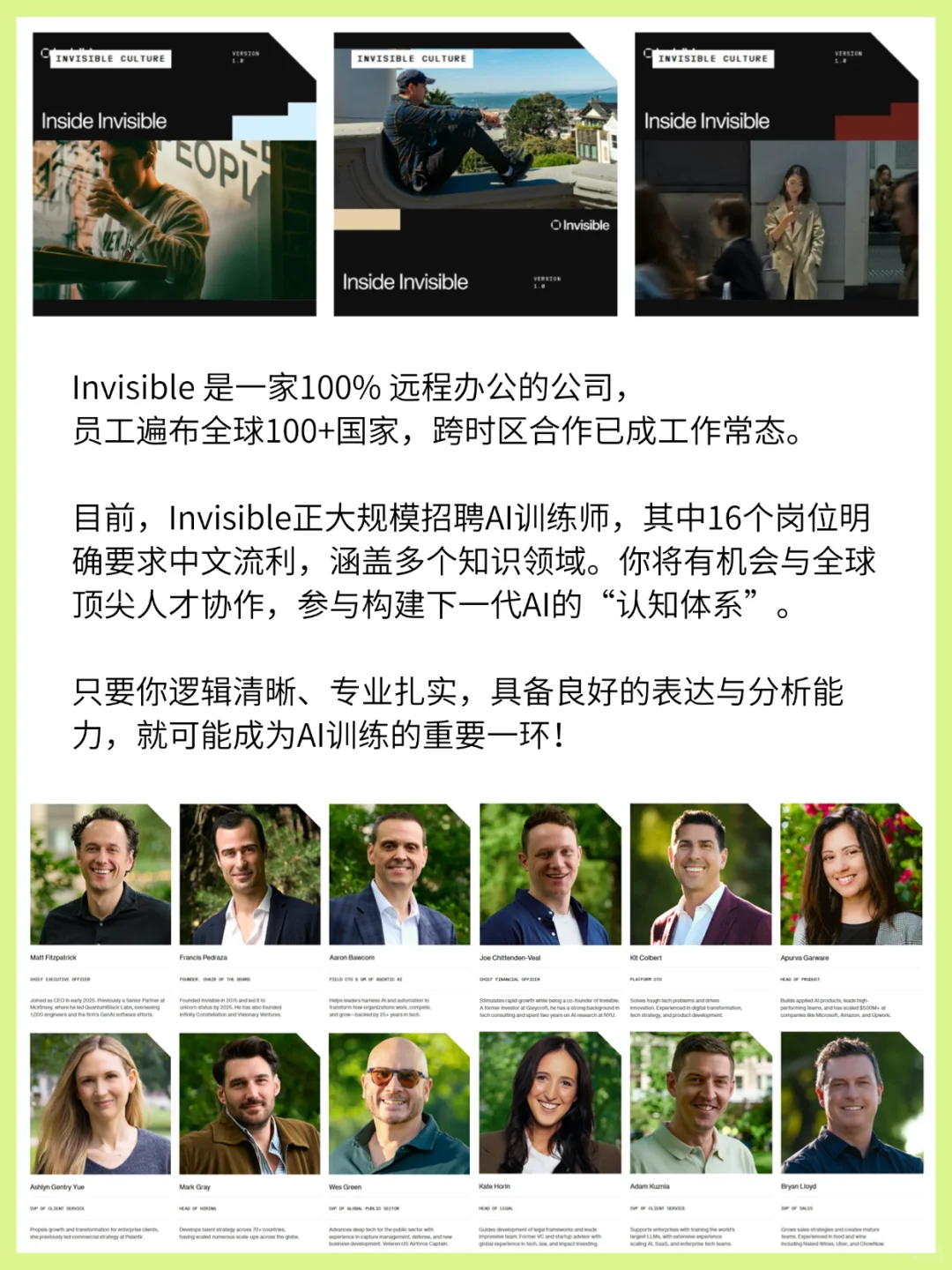 AI公司远程岗位在招：中文方向-AI训练！