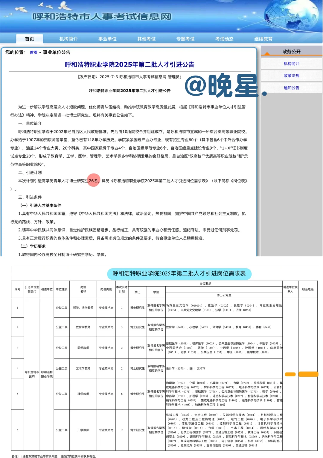 25年呼和浩特人才引进834人