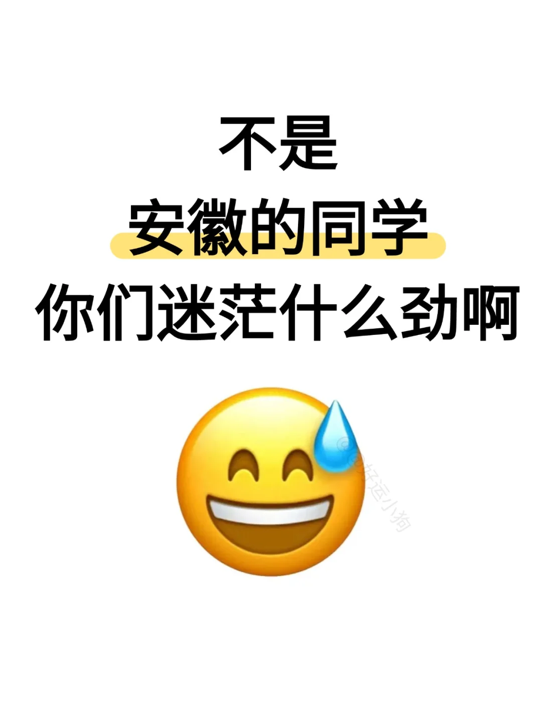 不是，安徽的同学你们迷茫什么劲啊？