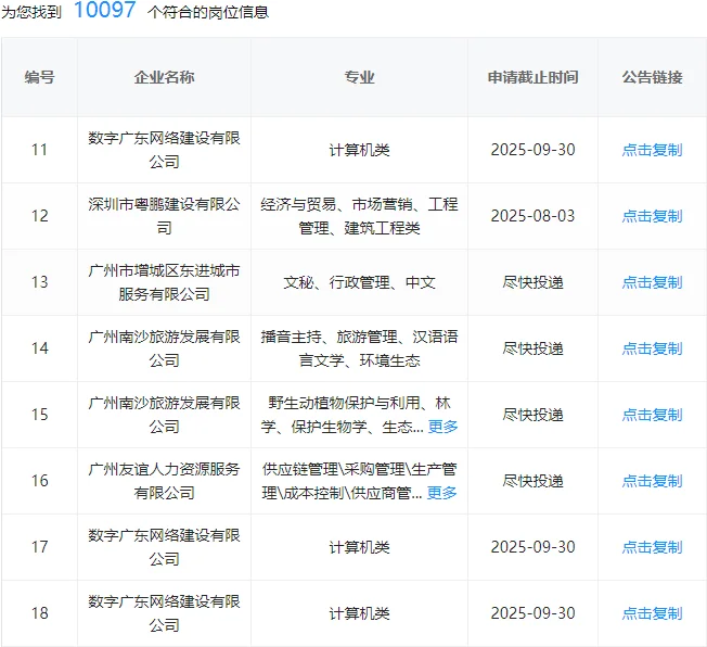 广州央国企 不是补录是急招