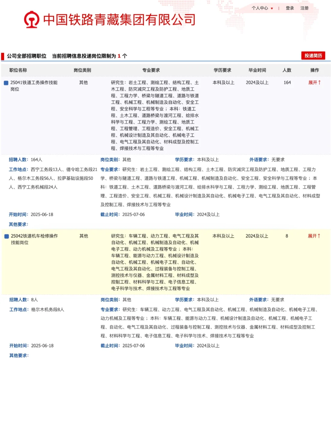 🔥青藏铁路招172人！应往届可报！