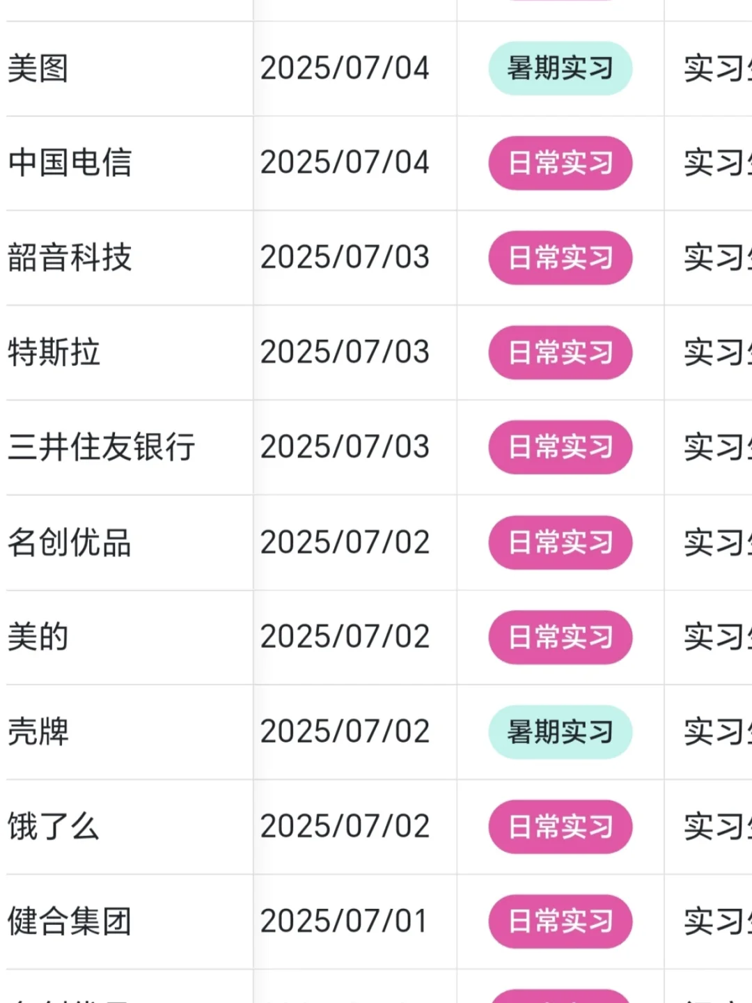 有26届大学生想来字节跳动实习嘛